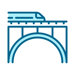 Railroad bridge icon