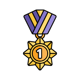 bekroonde medaille icoon
