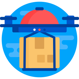 Delivery drone icon