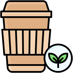 vaso de papel icono