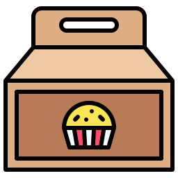 boîte de gâteau Icône