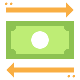 transfer pieniędzy ikona