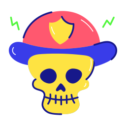 casco de bombero sticker