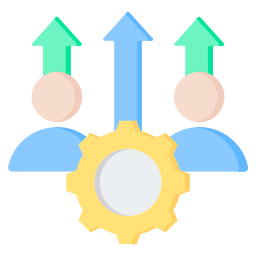 desarrollo de equipo icono