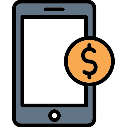Mobile cash icon