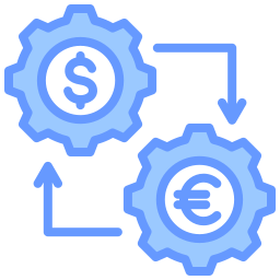 cambio di valuta icona