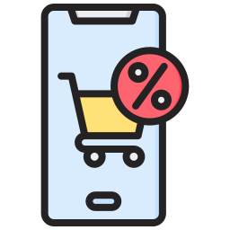 Mobile shopping icon