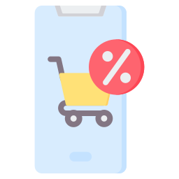 Mobile shopping icon