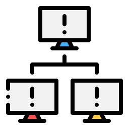 red de computadoras icono