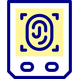 sensor de huellas dactilares icono