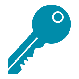 botón clave icono