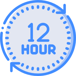 12 horas icono