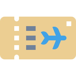Airplane ticket icon