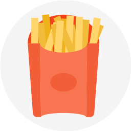 bolsa de papas fritas icono