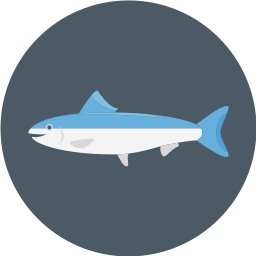 Blue salmon icon