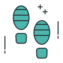 trace de pas Icône