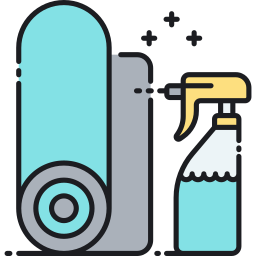 Yoga mat cleaning kit icon