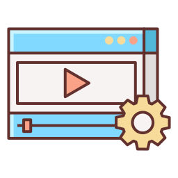 servicios de vídeo icono