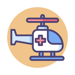 Medical helicopter icon