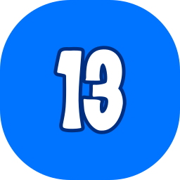 numero 13 icona