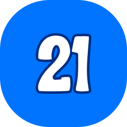 número 21 icono