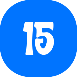 Number 15 icon