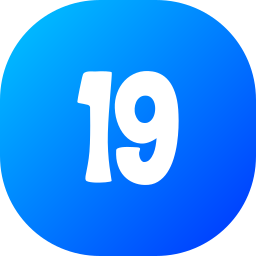numero 19 icona