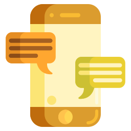 Мобильный обмен сообщениями иконка