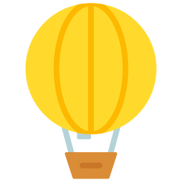 Hot air balloon icon