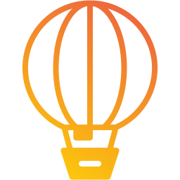 Hot air balloon icon