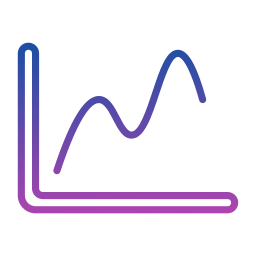 gráfico de líneas icono