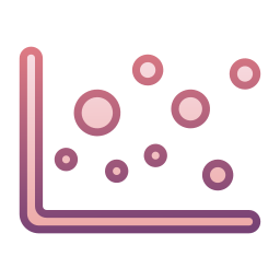 graphique en nuage de points Icône