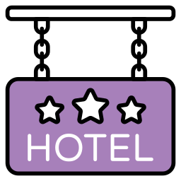 tablero de hoteles icono