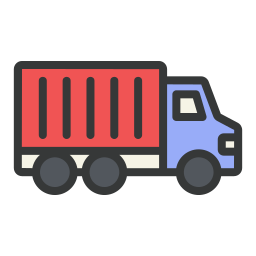 Container truck icon