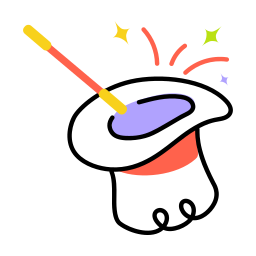 sombrero magico icono