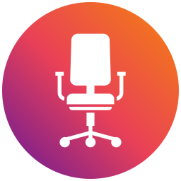 Desk chair icon