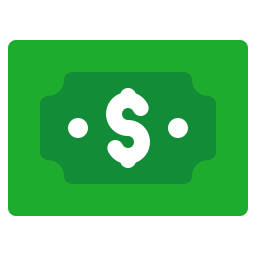 argent en dollars Icône