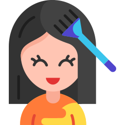 tinte para el cabello icono