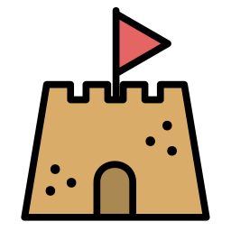 castillo de arena icono