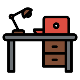 Office desk icon