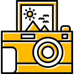 cámara instantánea icono
