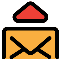mail aan het versturen icoon
