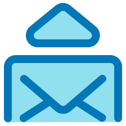 mail aan het versturen icoon