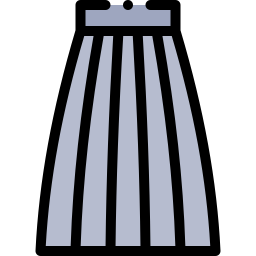 Pleated skirt icon