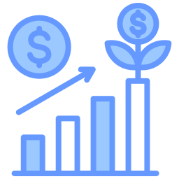 Business growth icon