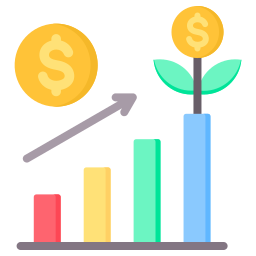 Business growth icon