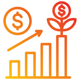 Business growth icon