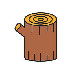 Tree stump icon