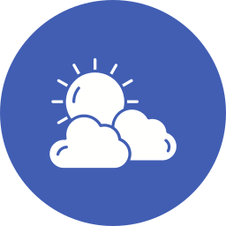 Clouds and sun icon