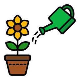 regando plantas icono